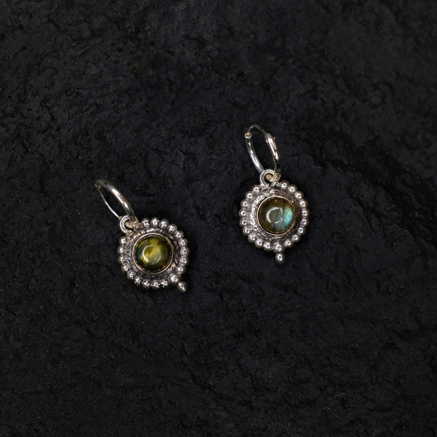 Bulan Earrings Labradorite