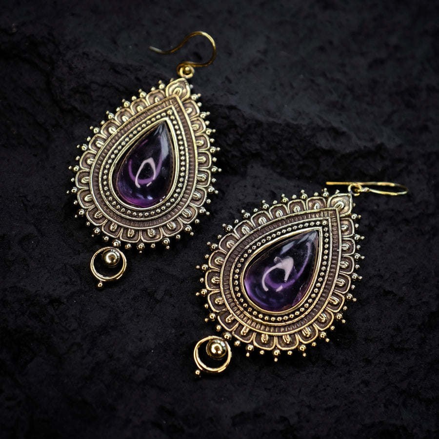 Dewi Amethyst Earrings Wholesale