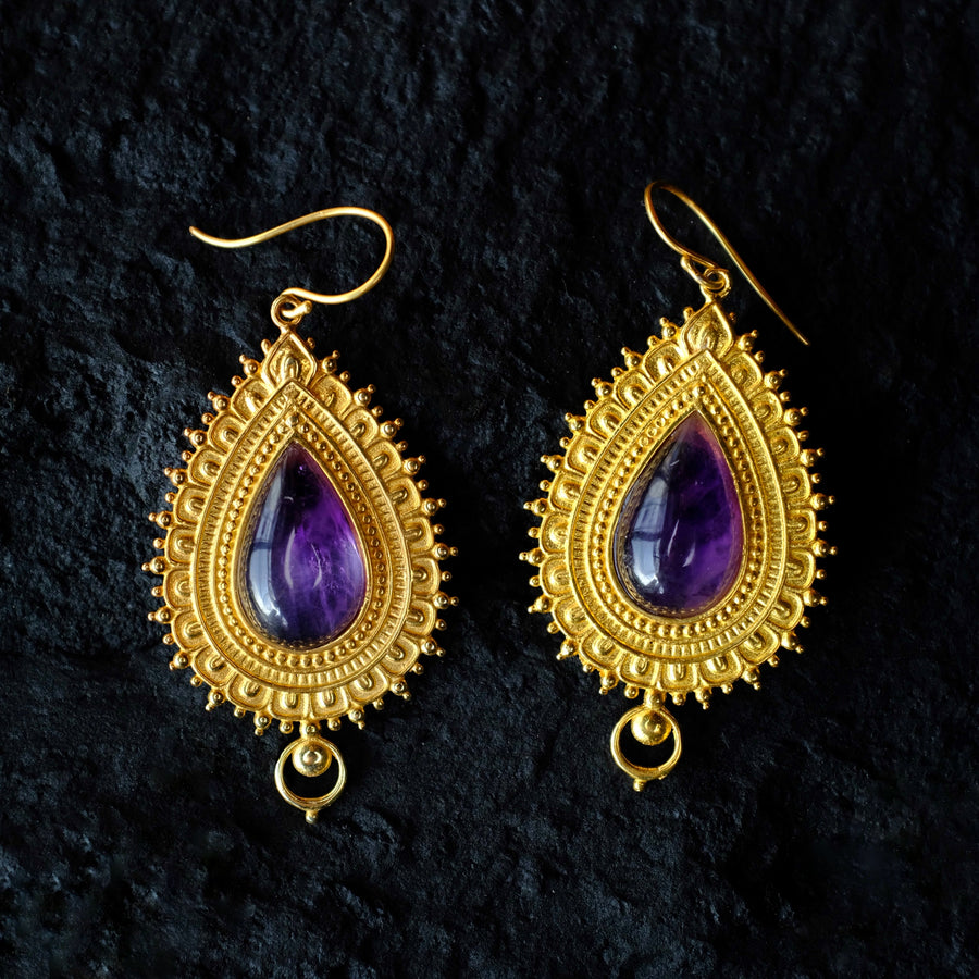 Dewi Amethyst Earrings Wholesale